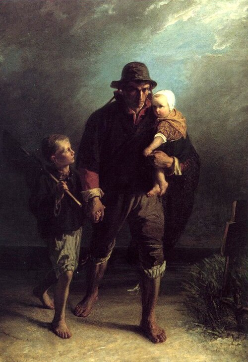 Langs moeders graf, 1856, Jozef Israëls