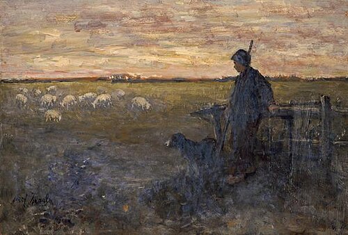 Watching the Flock, 1865, Jozef Israëls