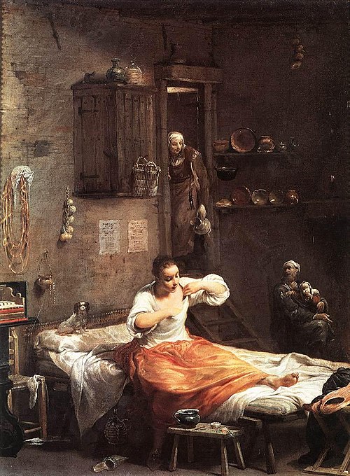 La Femme à la puce, 1720, Giuseppe Maria Crespi