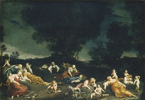Cupids Disarming Sleeping Nymphs, 1690, Giuseppe Maria Crespi