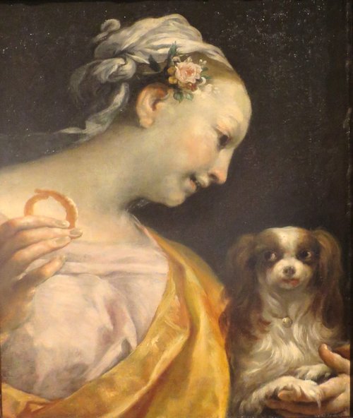 A Lady with a Dog, 1695, Giuseppe Maria Crespi