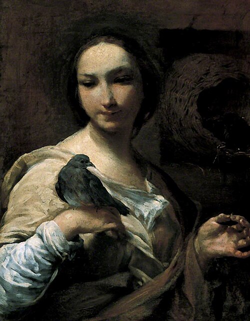 Girl Holding a Dove, 1724, Giuseppe Maria Crespi