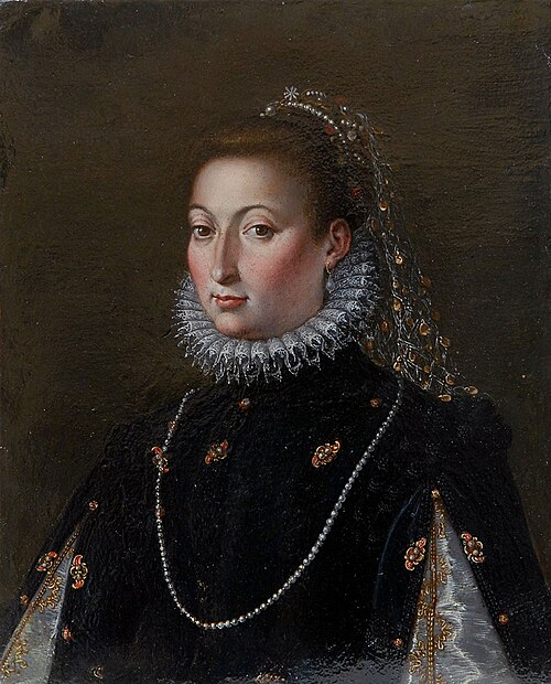 Portrait of a woman, traditionally identified as the Infanta Catalina Micaela, 1578, Jacopo Zucchi