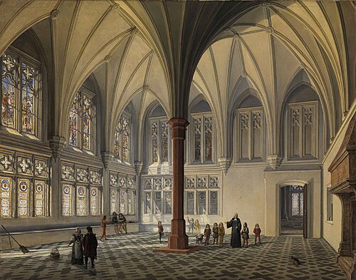 Der Sommerremter im Hochmeisterpalast der Marienburg, 1835, Domenico Quaglio the Elder