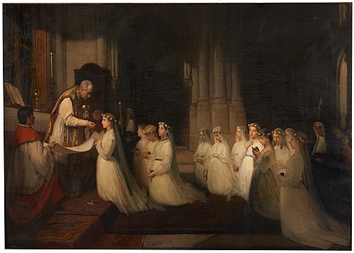 La primera comunión, 1866, Domingo Valdivieso y Henarejos