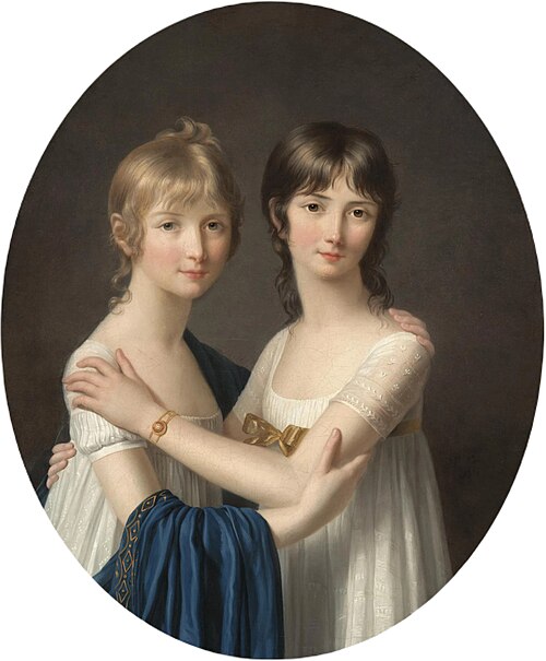 Portrait de deux soeurs, 1798, Marie-Victoire Lemoine