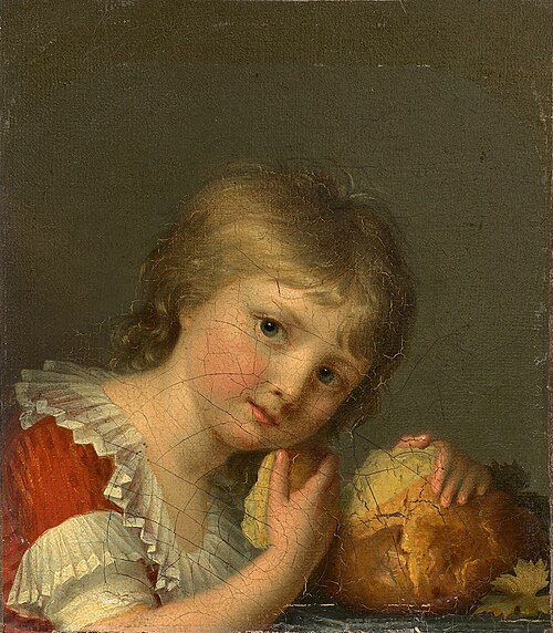 Portrait d'Henri Gabiou à la miche de pain, 1790, Marie-Victoire Lemoine