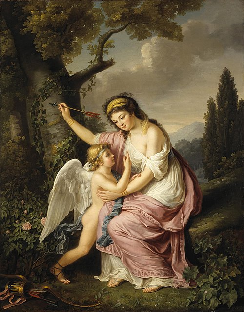 Jeune femme et Éros, 1792, Marie-Victoire Lemoine
