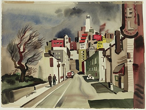 Kearney Street (San Francisco), 1940, Dong Kingman