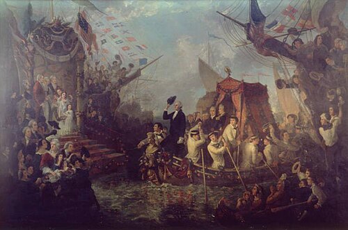 The Arrival of George Washington at New York City, April 30, 1789, 1870, Arsène-Hippolyte Rivey