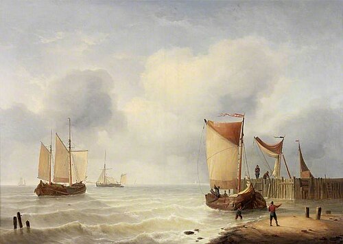 The Rising Tide, 1850, Charles-Louis Verboeckhoven