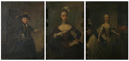 Three Portraits of Countess Ansbach, , Johann Elias Ridinger