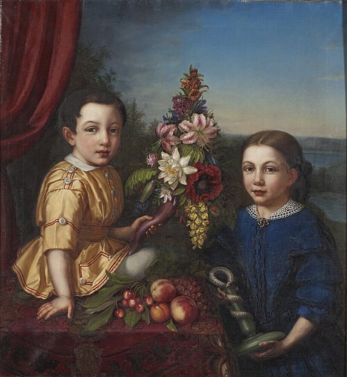 Syskonen Henrietta Fredrika von Arbin (1852-1880) och Axel Otto Fredrik von Arbin (1853-1906), , Sophie Albertine Adlersparre