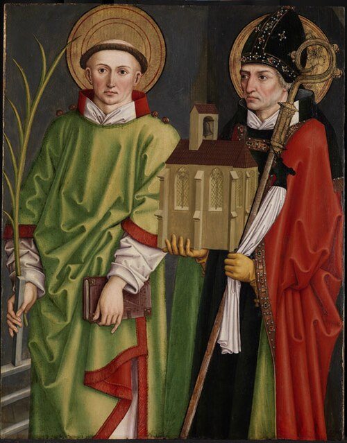 Die Heiligen Laurentius und Wolfgang, 1490, Bartholomäus Zeitblom