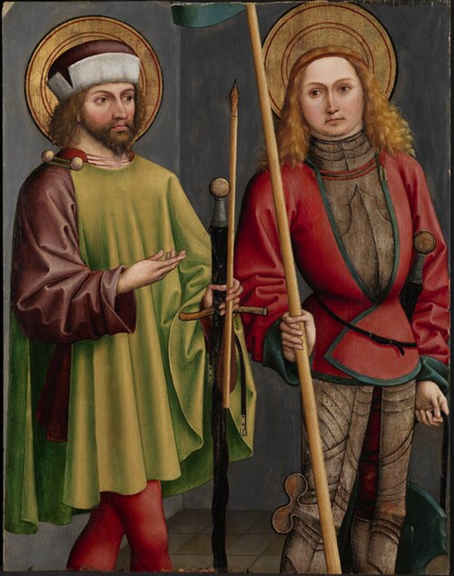 Die Heiligen Sebastian und Georg (?), 1490, Bartholomäus Zeitblom
