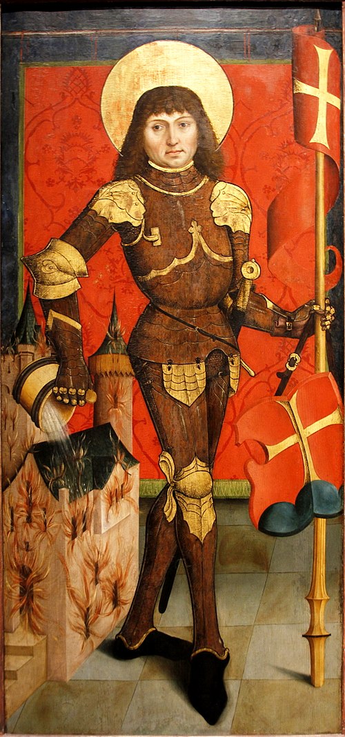 Kilchberg altar: Saint Florian, 1490, Bartholomäus Zeitblom