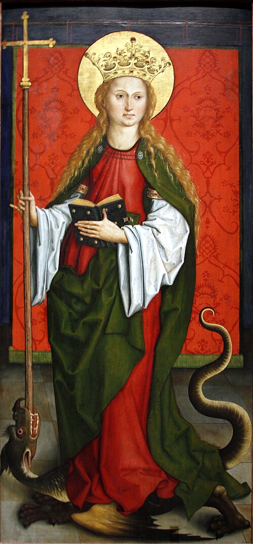 Kilchberg altar: Margaret the Virgin, 1490, Bartholomäus Zeitblom