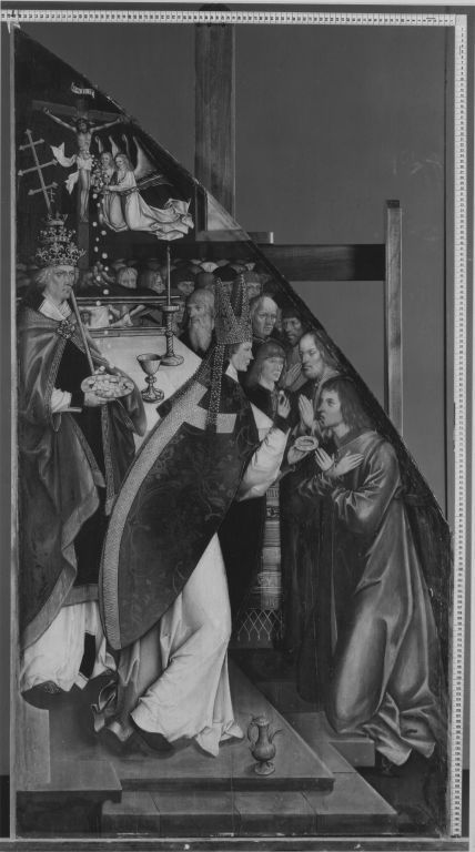 Fronleichnamsaltar: Die Eucharistiefeier, 1502, Bartholomäus Zeitblom