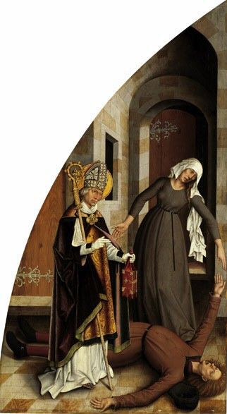 Valentins-Tafel: Die Heilung des Fallsüchtigen, , Bartholomäus Zeitblom