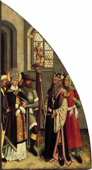 Valentins-Tafeln: Der hl. Valentin verweigert den Götzendienst, , Bartholomäus Zeitblom