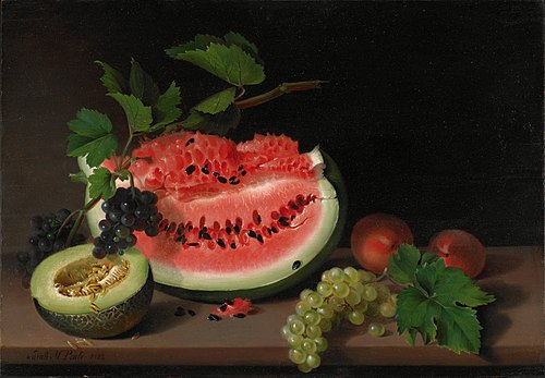 Still Life with Watermelon, 1822, Sarah Miriam Peale