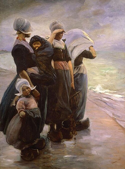 Op de dijk bij Volendam, 1892, Elizabeth Nourse