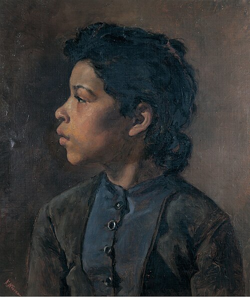 Head of a Girl, 1882, Elizabeth Nourse