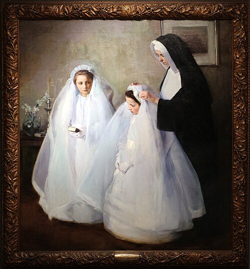 La Première communion, 1895, Elizabeth Nourse