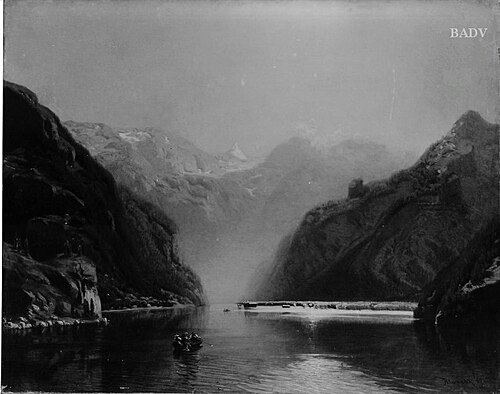 Der Königsee mit Schönfeldspitze, 1869, Anton Hlávacek