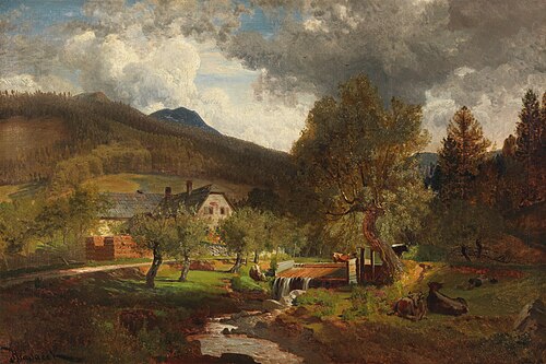 Scene of the Prein near Reichenau, 1926, Anton Hlávacek