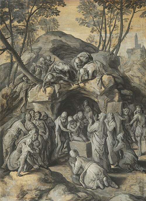 The Resurrection of Lazarus, 1564, Joachim Bueckelaer