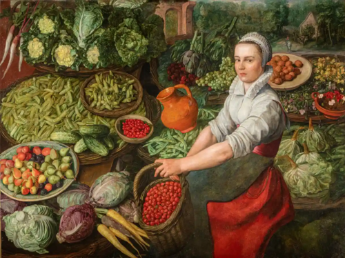 The Vegetable Seller, 1550, Joachim Bueckelaer