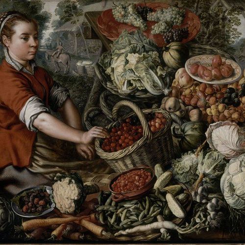 La Pourvoyeuse de légumes, 1563, Joachim Bueckelaer