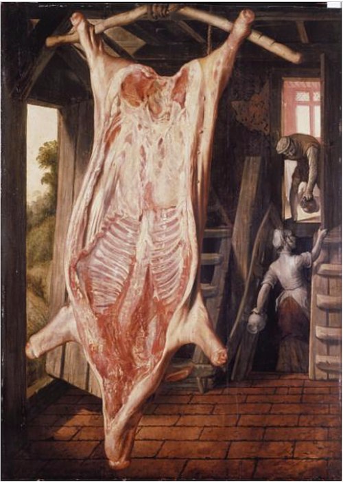 Le porc équarré, 1563, Joachim Bueckelaer