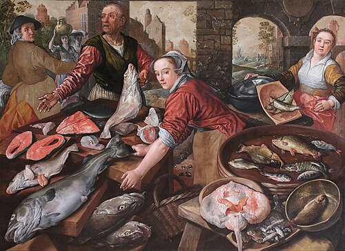 Marché aux poissons, 1570, Joachim Bueckelaer