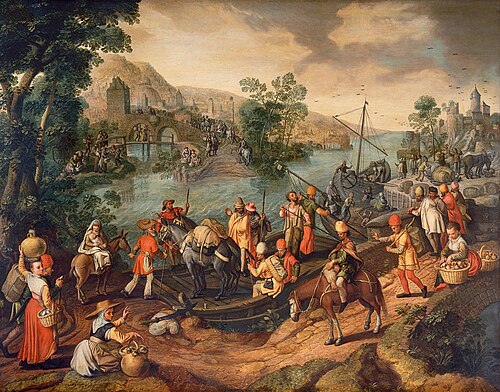 La fuite en Egypte, 1563, Joachim Bueckelaer