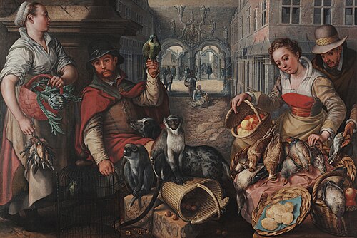 Vendor of Exotic Animals, 1564, Joachim Bueckelaer