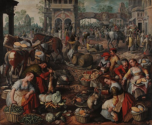 Market in the Square, 1566, Joachim Bueckelaer