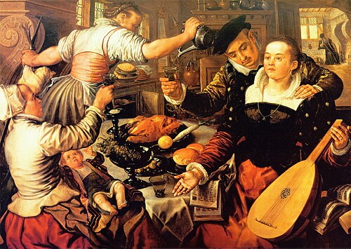 A kitchen interior, 1550, Joachim Bueckelaer