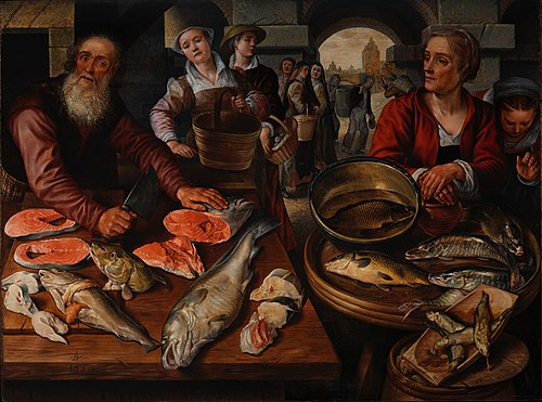 Fish Market, 1568, Joachim Bueckelaer