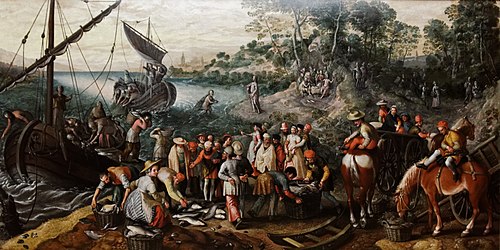 The Miraculous Draught of Fishes, 1563, Joachim Bueckelaer