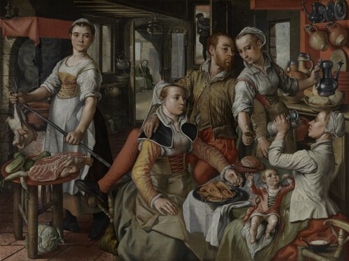 Brothel scene, 1563, Joachim Bueckelaer