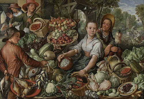 Vegetable Market, 1567, Joachim Bueckelaer