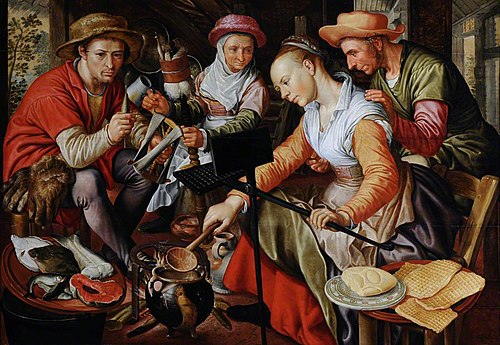 A Dutch Kitchen Scene, 1563, Joachim Bueckelaer