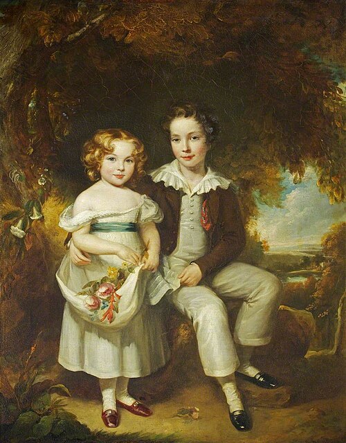 Sir Henry Ainslie Hoare, 5th Bt (1824-1894) and his Sister Georgiana Hoare (d.1905) as Children, 1835, Eden Upton Eddis