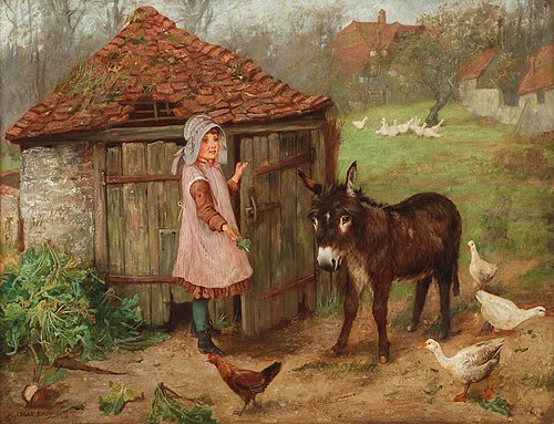 The Little Donkey, 1889, Edgar Bundy