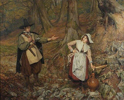 The Puritan and the Maid, 1887, Edgar Bundy