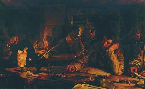 The Night School, 1892, Edgar Bundy