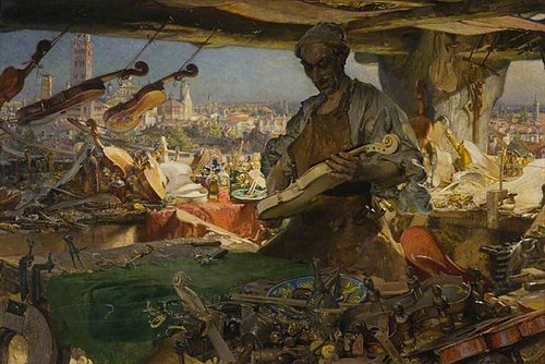 Stradivarius in his Workshop, 1913, Edgar Bundy