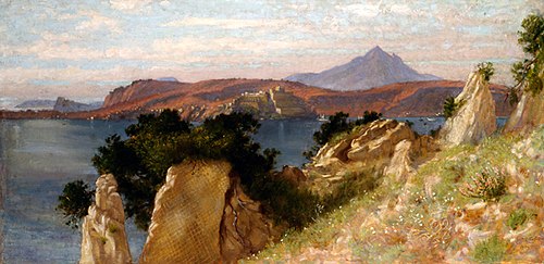 Cicero's Villa and the Bay of Baiae, 1909, Edith Corbet